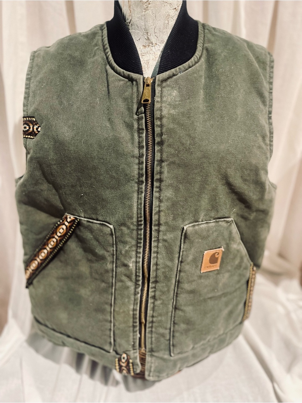 Carhartt vintage reworked gray  Work Vest Jacket